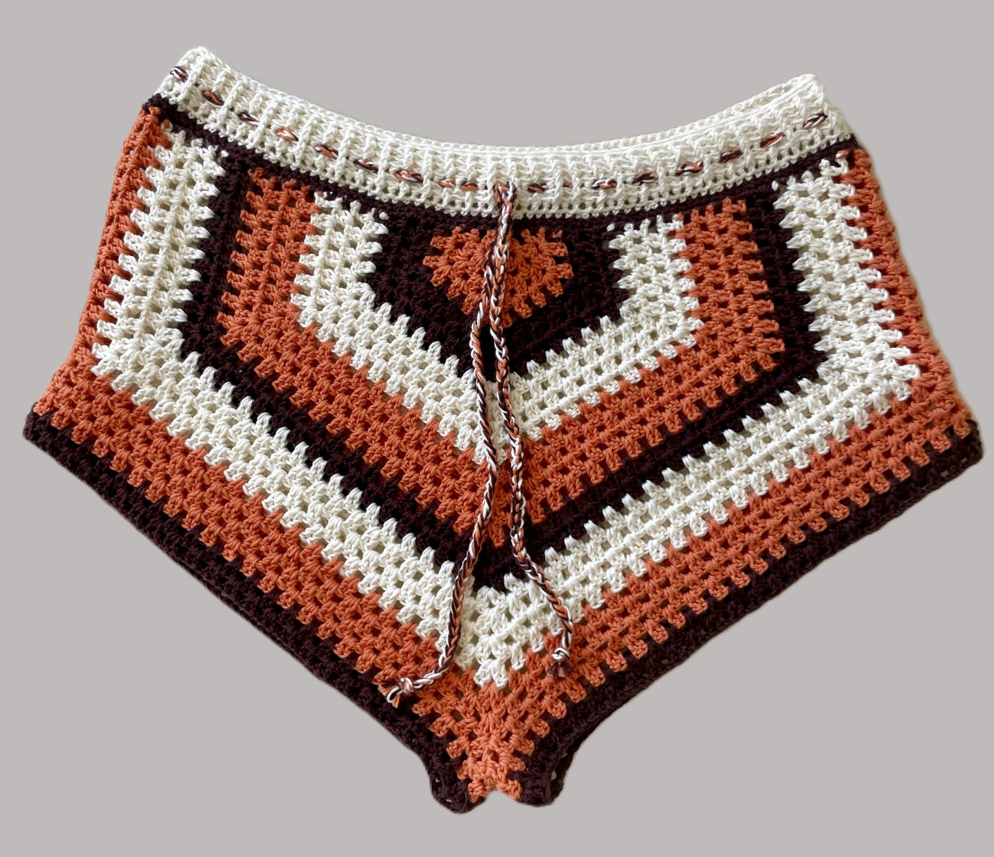 Patron short crochet granny square bohème (PDF)
