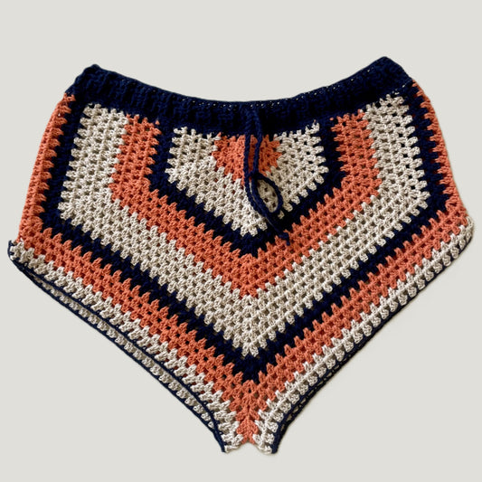 Patron short crochet granny square bohème (PDF)